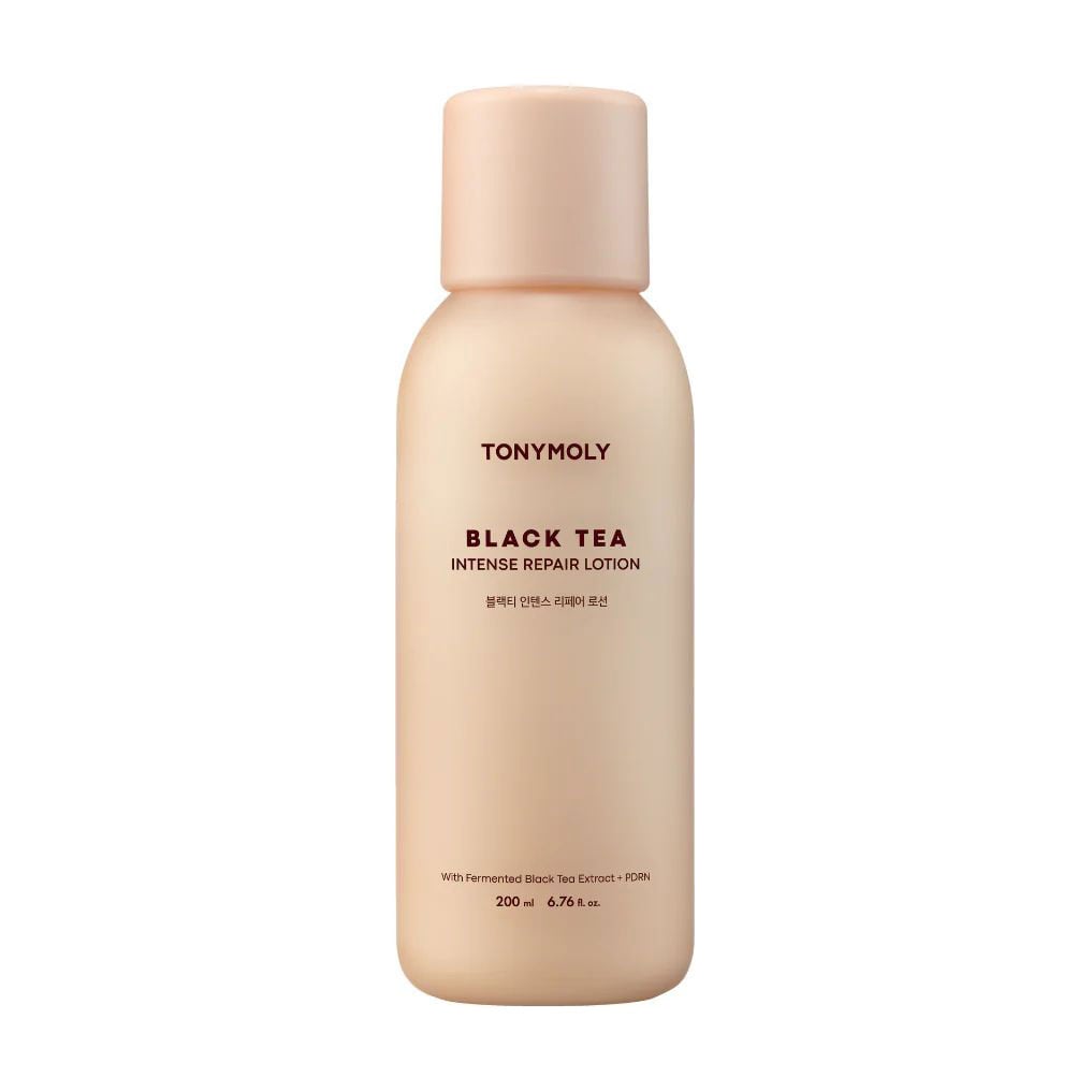 Інтенсивний відновлювальний лосьйон для обличчя Tony Moly Black Tea Intense Repair Lotion з ферментованим чорним чаєм та PDRN, 200 мл